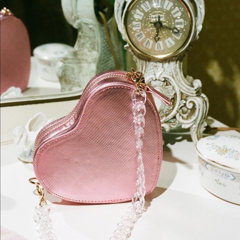 LPA mini Ava heart bag pink